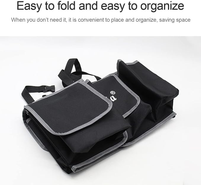 Organizador y almacenamiento para maletero de auto, organizador colgante para SUV, camioneta, impermeable, bolsa de almacenamiento de carga plegable con 4 bolsillos, accesorios interiores de auto para hombres y mujeres