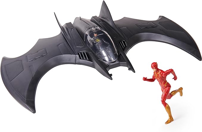 DC Comics, The Flash Ultimate Batwing Set The Flash y Batman figuras de acción, juego de 4 pulgadas para niños y niñas de 3 años en adelante