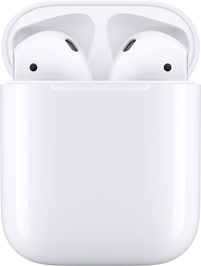 AirPods de Apple con funda de carga (cableado).