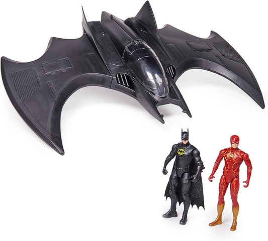 DC Comics, The Flash Ultimate Batwing Set The Flash y Batman figuras de acción, juego de 4 pulgadas para niños y niñas de 3 años en adelante