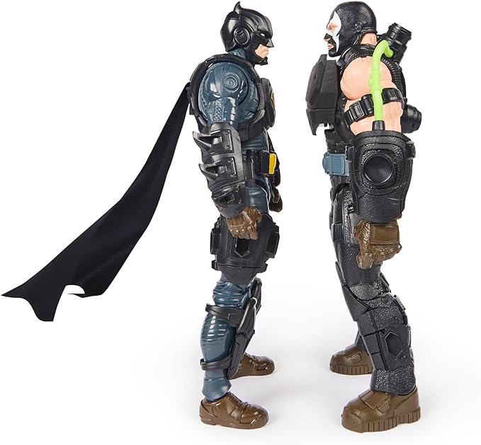 DC Comics, Paquete de batalla de Batman Adventures, juego de figuras de acción de Bane y Batman, 14 accesorios de armadura, juguete de superhéroe de 12 pulgadas para niños y niñas