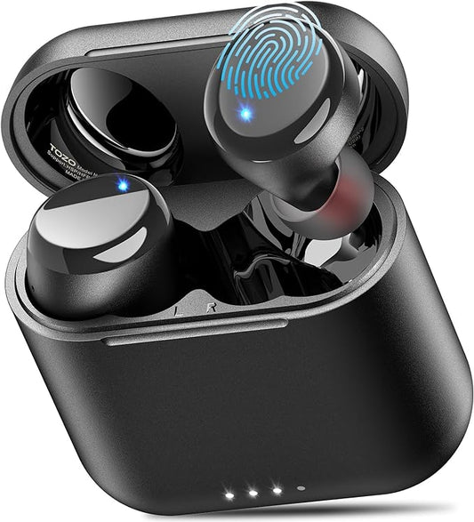 TOZO T6 Wireless Earbuds Bluetooth 5.3 Headphones, Ergonomic Design in-Ear Headset, 50Hrs Playtime with Wireless Charging Case, APP EQ Customisable, IPX8 Waterproof, New Upgraded Version