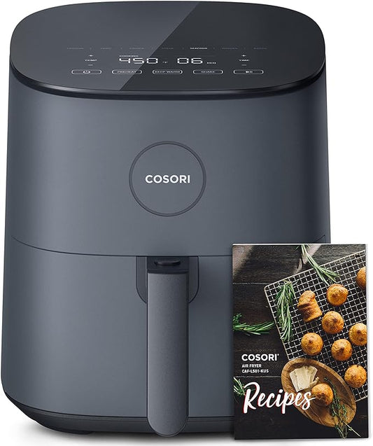 COSORI Air Fryer Pro LE 5-Qt Airfryer, Quick and Easy Meals, UP to 450℉, Quiet, 85% Oil less, 130+ Recipes, 9 Customizable Functions, SHAKE Reminder, Compact, Dishwasher Safe