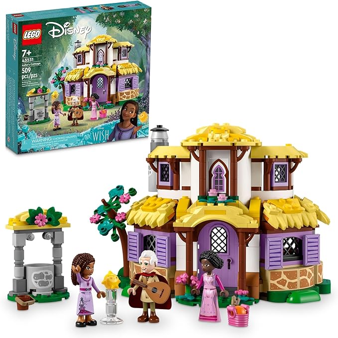 LEGO Disney Wish: Asha's Cottage 43231 - Juego de juguetes de construcción, una casa de campo para la vida de rol en la aldea, regalo coleccionable para fanáticos de la película de Disney, regalo para