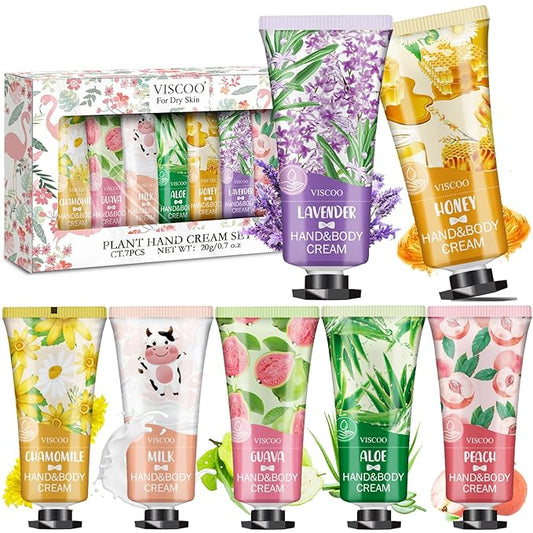 7 Pack Hand Cream Gifts Set For Women, Hand Lotion Travel Size in Bulk for Dry Cracked Hands,Mini Hand Lotion for Mother's Day Gifts,Birthday Gifts,Baby Shower Party Favors