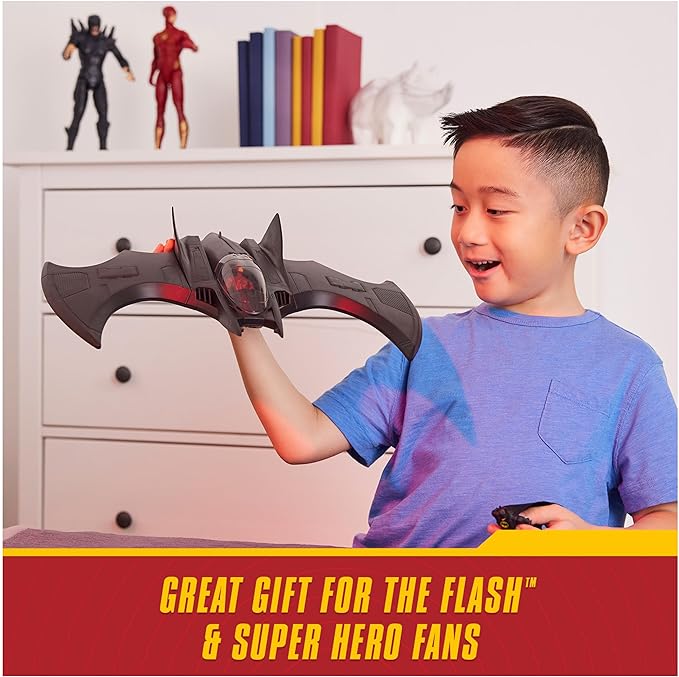 DC Comics, The Flash Ultimate Batwing Set The Flash y Batman figuras de acción, juego de 4 pulgadas para niños y niñas de 3 años en adelante