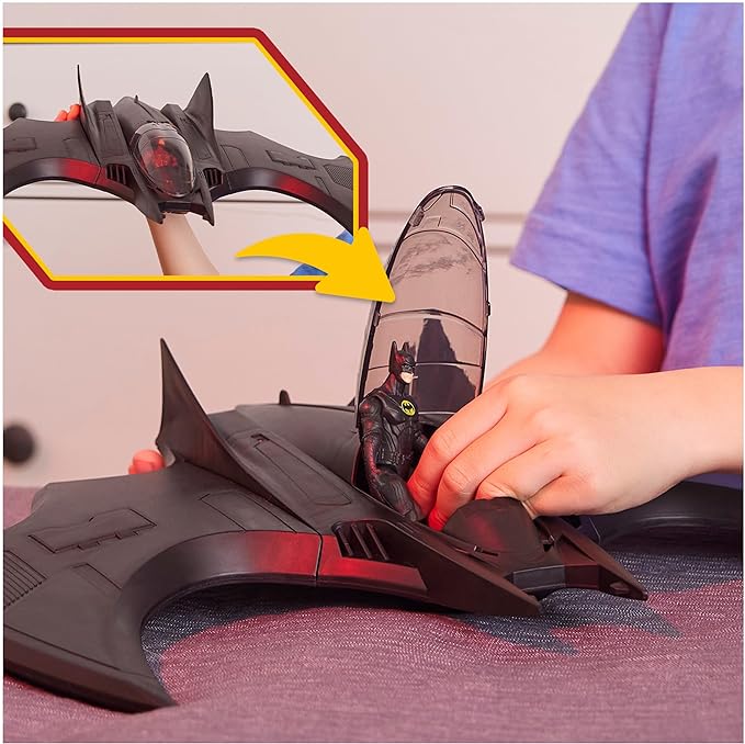 DC Comics, The Flash Ultimate Batwing Set The Flash y Batman figuras de acción, juego de 4 pulgadas para niños y niñas de 3 años en adelante