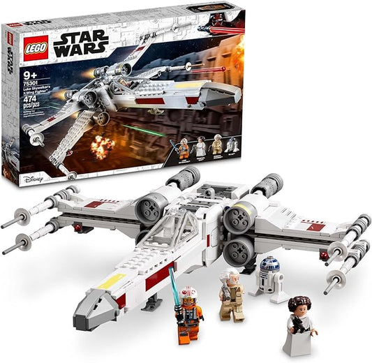 Kit de piezas de construcción LEGO Star Wars, X-Wing Fighter de Luke Skywalker 75301 para niños (474 piezas)